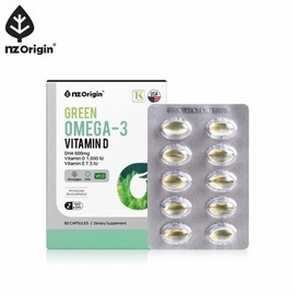 엔젯오리진 그린 오메가-3 비타민D 60캡슐 Nurture Origin Green Omega-3 Vitamin D 60 Capsules