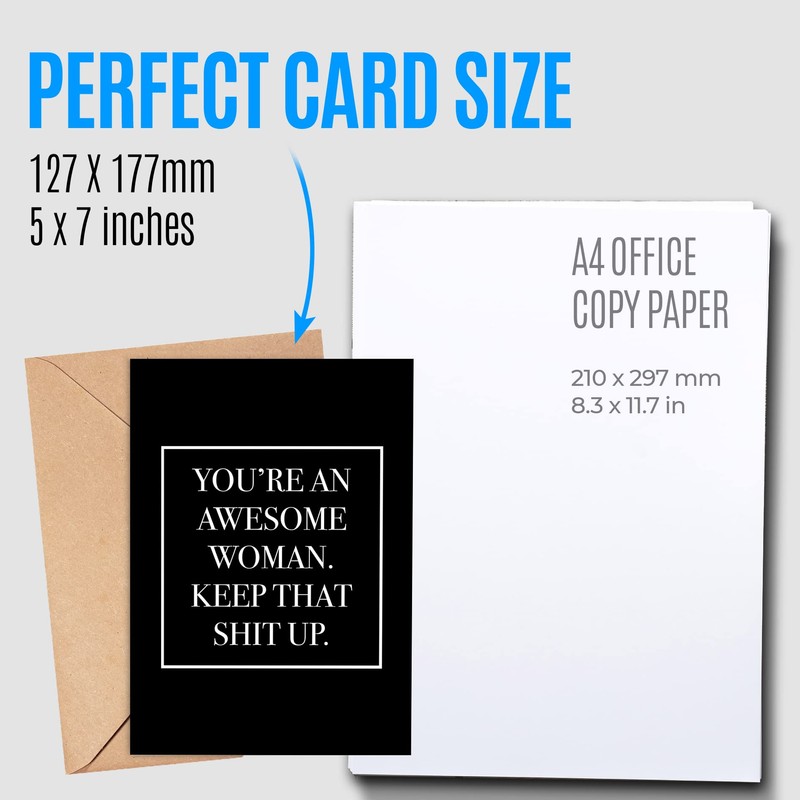 Funny and Inspirational card for her | Awesome congratulatory card