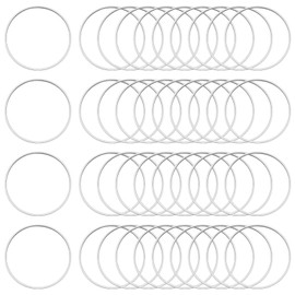 Ximalun 80Pcs Silver Earring Hoops, 50mm Round Circle Hoop Earring Findings for DIY Craft, Jewelry Making Supplies