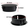Qjaiune 1 Inch / 25mm Black Plastic Hole Plugs, Flush