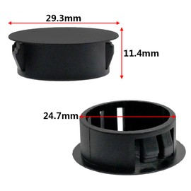 Qjaiune 1 Inch / 25mm Black Plastic Hole Plugs, Flush Mount Hole Cover, Tubing End Cap (60 Pack)