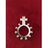 Finger Rosary Ring Silver Made In Italy INRI Catholic Prayer