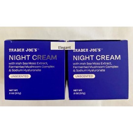 Trader Joe's 2 X Trader Joe’s Night Cream Irish Sea Moss Extract Fermented Mushroom 2OZ Each