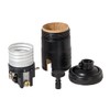 B&P Lamp® 3-Way Heavy Duty, Turned Brass Socket, Satin Black