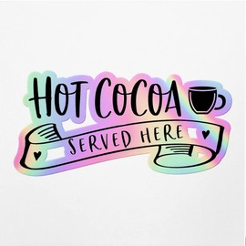 Holographic Decal Stickers of Hot Cocoa Premium Waterproof Vinyl Decal Stickers for Laptop Phone Accessory Helmet Car Window Mug Tuber Cup Door Wall Decoration ANDVER3d7894bHO