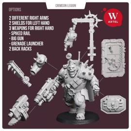 Blood Ogrkin Gauptman Crimson Legion Artel W Traitor Commissar Blooded Kill Team