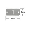 Rectangle Metal Hollowed Numbered Tags Stainless Steel Number Tags Key