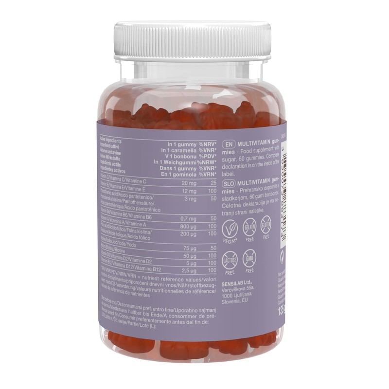 TummyTox Multivitamin Gummies - Gummy Bears with Biotin, Folic Acid,