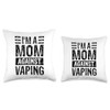 I'm a Mom Against Vaping Anti-Vape Supporter Non-Smoker Throw Pillow