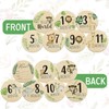 7 Pcs Wooden Baby Milestone Cards Baby Months Signs, Double