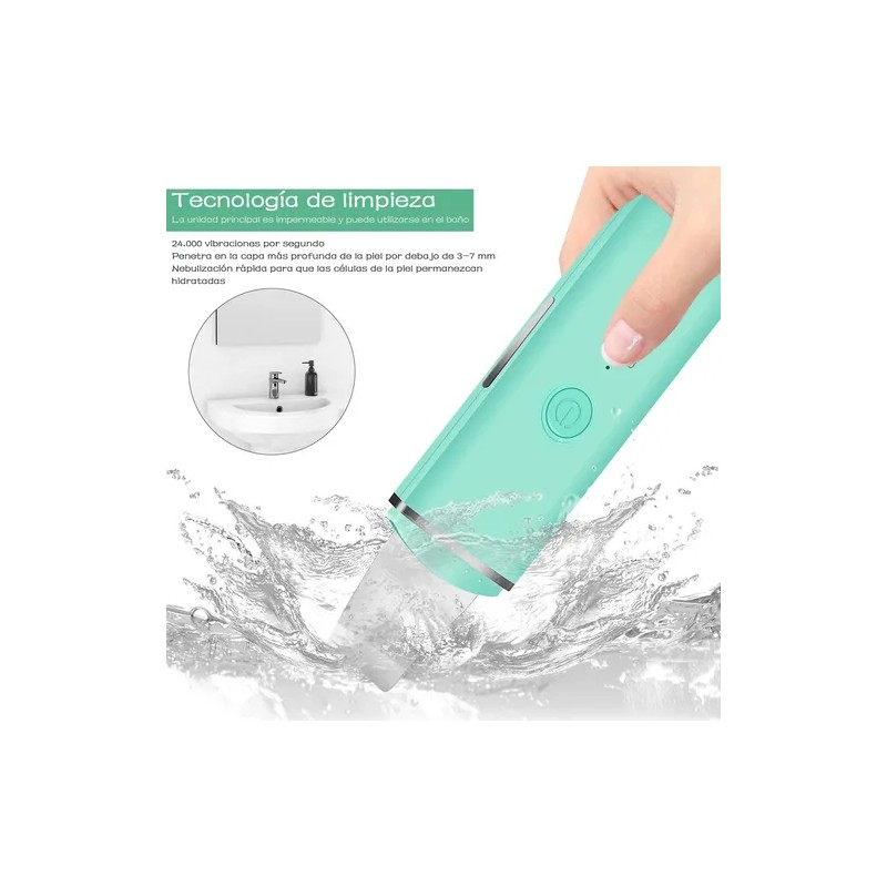 Limpiador Facial Peeling Ultrasónico Portatil Skin Scrubber