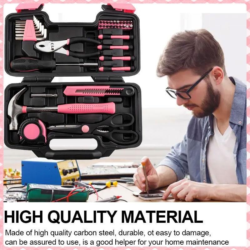 【520 Gift】39-Piece Comprehensive Household Hardware Kit - Durable Carbon Steel