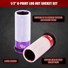 MIXPOWER 7PCS 1/2" Drive Wheel Protector Impact Socket,Thin Wall Deep