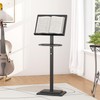 Xadgve Music Stand for Sheet Music-Bamboo Portable Black Music Stands
