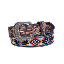 Affilare Western Genuine Leather Beaded Belt For Men and Women 30HQ111-46