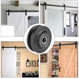 Door Wheel 2Pcs Sliding Barn Door Wheel Closet Hardware Roller Cabinet Window Pulley Home Use