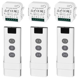 Set of 3 Wireless Roller Shutter Control Retrofit Set, Smart Blind Switch Compatible Wireless Switch 230 V, Suitable for Roller Shutters, Blinds Awnings, Radio Switch Consisting of RF Remote Control +