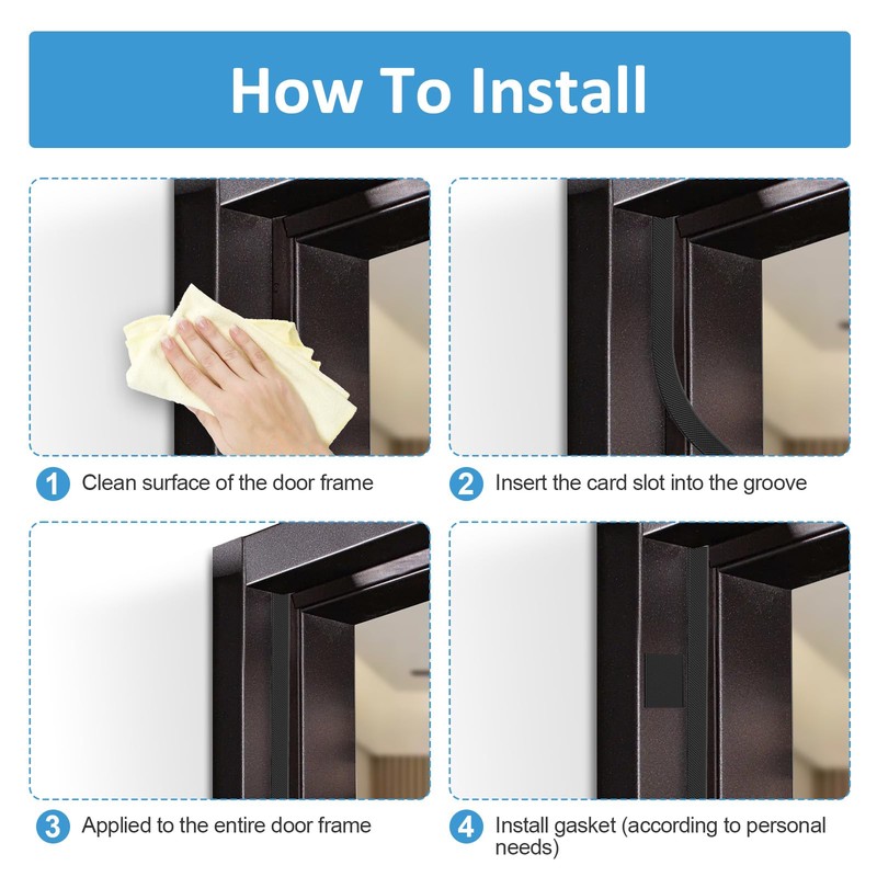 Pluden 26FT Kerf Weather Stripping Door Seal - Door Weather