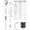 DEFUNX String Light Hanging Kit Outdoor 164 Ft Vinyl Coated