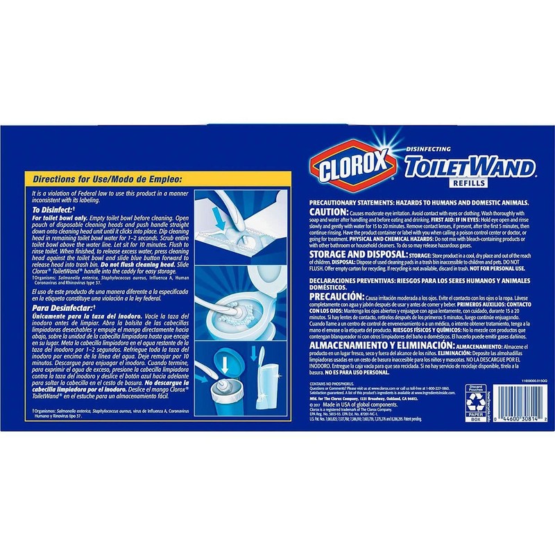 Clorox ToiletWand,Disposable Toilet Cleaning Rainforest Rush Refill (36 Count 1