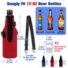 Desing Wish 3 Pack Beer Bottle Cooler Sleeves with Adjustable