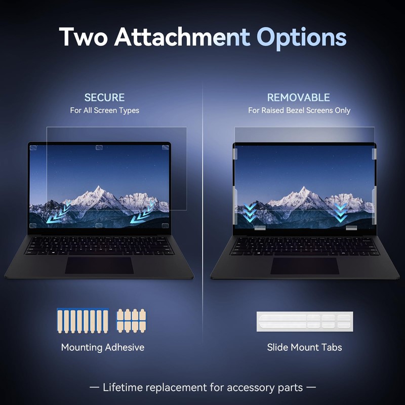 Laptop Privacy Screen 14 Inch Aspect 16:10, Removable Anti Glare
