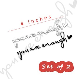 You are Enough Car Stickers for Women Rear View Mirror Decal Car Decals for Vehicles Car Window Decal Stickers for Laptop Car Mirror Decal Rear View Mirror Accessories 2Pcs