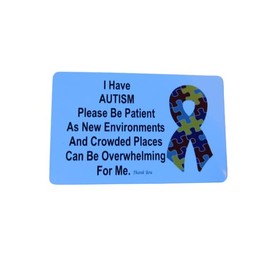 I Have Autism Please Be Patient I.D. Card Holder CARD & HOLDER ONLY