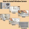Window Screen Door Repair Kit, King&Charles Include Window Screens 48"x118"+