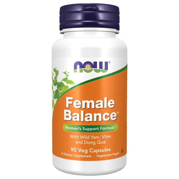NOW Supplements, Female Balance™ with Wild Yam, Vitex, Dong Quai, GLA, Vitamin B-6 and Folate, 90 Capsules