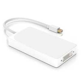 CSL - 4k 3in1 Mini Displayport 1.2 zu HDMI VGA oder DVI Adapter - 3840x2160 UHD 2160p 4k - kompatibel mit PC MAC Apple ASUS Dell Google Lenovo HP Toshiba Video und Audio-Übertragung - Weiss