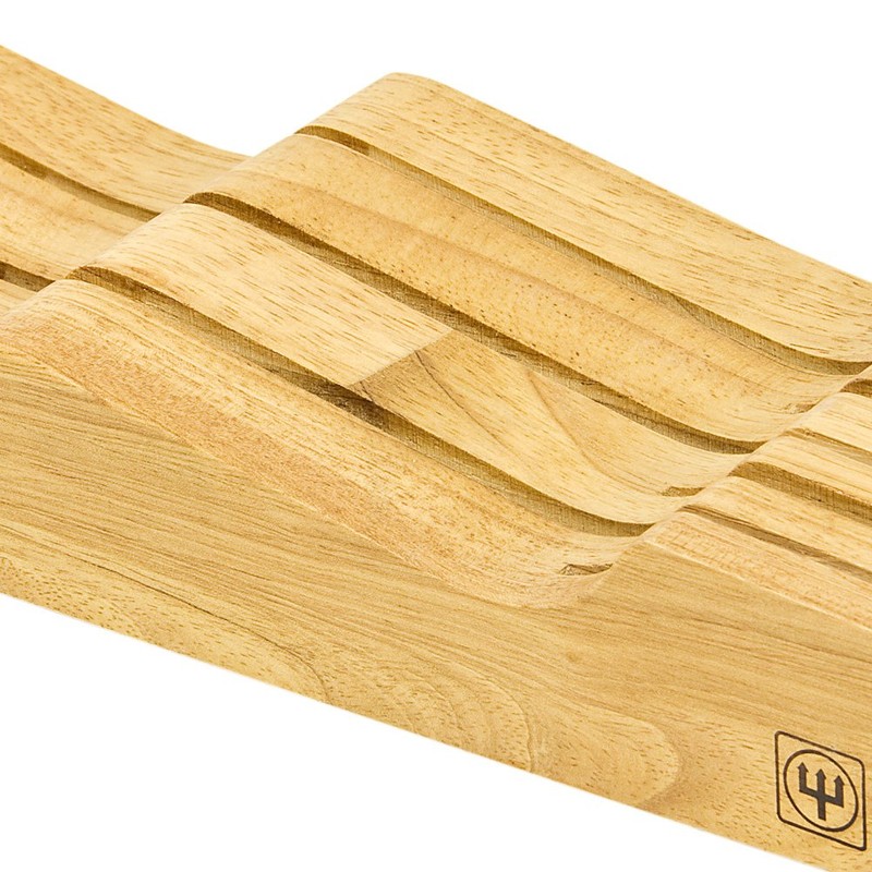 WÜSTHOF 7-Slot In Drawer Knife Storage, Natural Wood