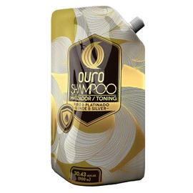 Ouro SHAMPOO Matizador 900 ml PLATA.