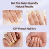 Misssix XBASICTIPS Yellow French Tip Press On Nails, 150Pcs French