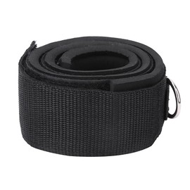 Fitness Ankle Strap D-Ring Padded Ankle Cuffs Ankle Cuff Gym Straps Fitness Bodybuilding Leg Training (Black)