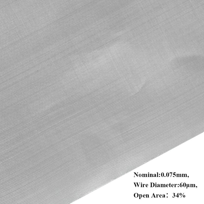 TIMESETL 304 Stainless Steel Woven Wire 200 Mesh - 12"X