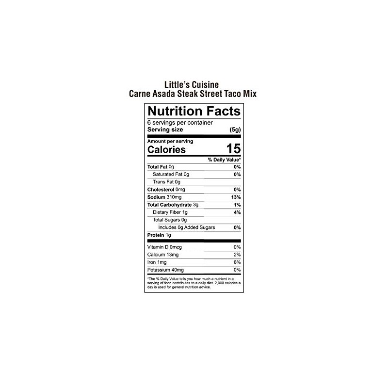 Little's Cuisine | Street Taco Seasoning Mix | Carne Asada