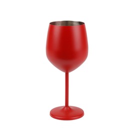 1 PCS 18oz Stainless Steel Matte Wine Glasses Red