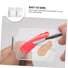 Vaguelly 2pcs Acrylic Color Mixing Plate for Makeup Makeup Art Tool with Spatulas for Blending Foundations Creams Liquids Durable Reusable Design