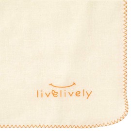 Anshin Gauze Set of 3 [100% Organic Cotton, Made in Japan] livelively Gauze Handkerchief, Baby 12.6 x 12.6 inches (32 x 32 cm), 100% Cotton