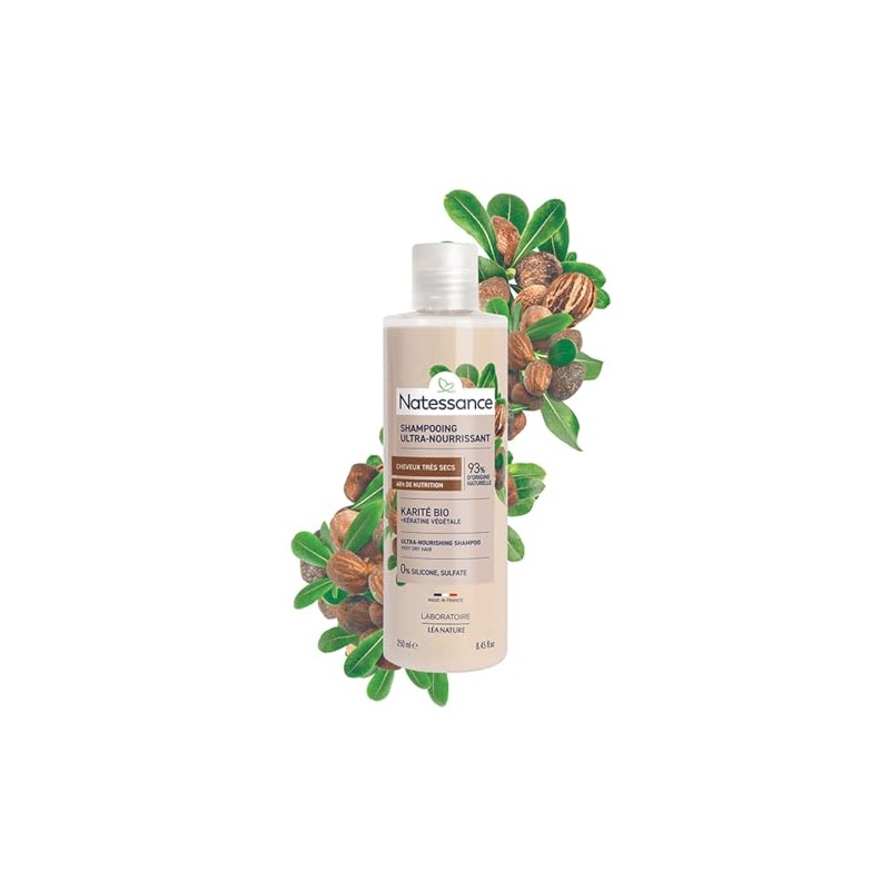 Natessance Ultra-Nourishing Naturel Shea Conditioning Shampoo, 250 ml