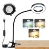 10X Magnifying Glass with Light, Clip on Mganifier with Light,