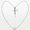 Self Defense Cross Necklace, 21 inch Chain, Stainless Steel Hidden