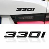 Car Emblem Compatible with 330i Gloss Black Trunk lid Rear
