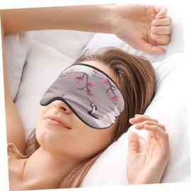 BIUDECO 2pcs Sleep Mask for Women Adjustable Eye Masks Random Floral Pattern Soft Material for Travel and Napping Includes Grey and Light Designs