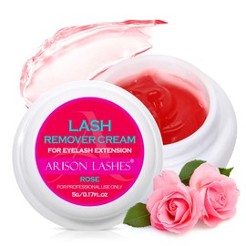 ARISON LASHES Lash Remover For Eyelash Extension Cream Remover Low Irritation Cream Remover for Sensitive Skin Fast Dissolution Professional Eyelash Extensions Salon Use(Rose)