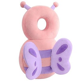Green Turtle Plush, Head Protection Cushion Backpack Wear Walker Head Protector Toddler Adjustable:_Pink Butterfly