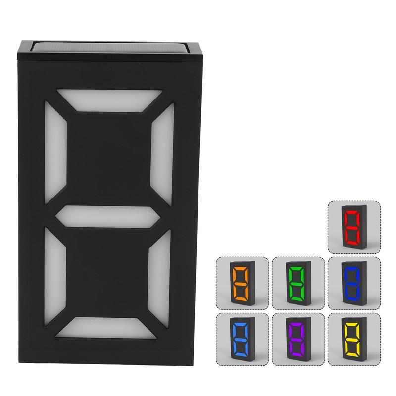 Solar LED House Number Light Garden Solar Powered Address Sign