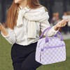 LEDAOU Insulated Lunch Box Corduroy Lunch Tote Bags Leakproof Cooler