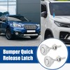 X AUTOHAUX Silver Tone Bumper Lock Latch Hood Lock Push